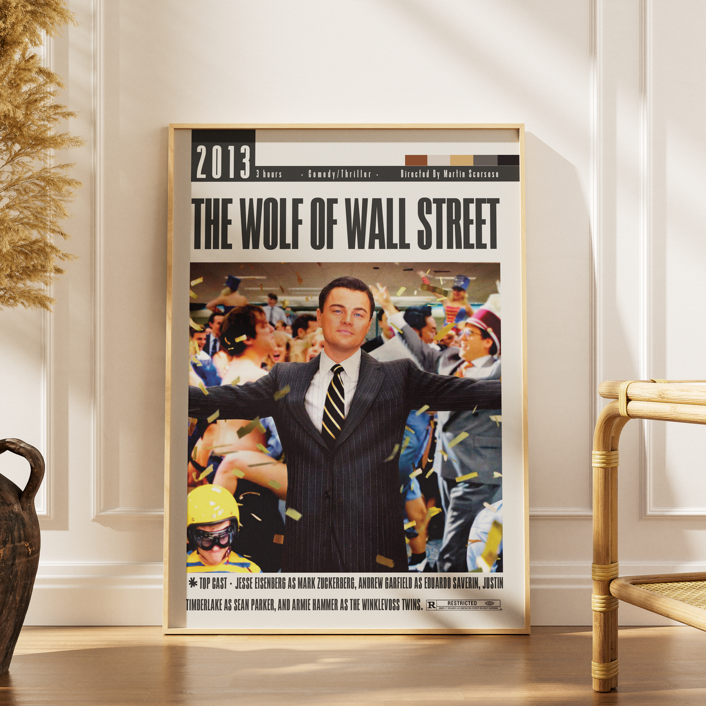 The Wolf of Wall Street 2013 film poster — Scorsese DiCaprio Jordan Belfort wall art print UK
