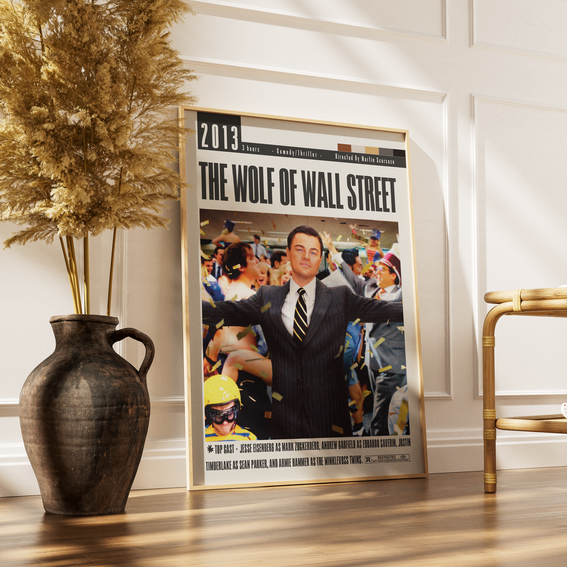 The Wolf of Wall Street 2013 film poster — Scorsese DiCaprio Jordan Belfort wall art print UK
