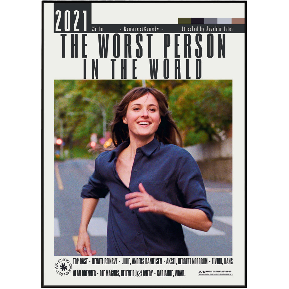 The Worst Person in the World 2021 Joachim Trier film poster print UK — Renate Reinsve Norwegian Cannes Best Actress wall art 260gsm printed in England