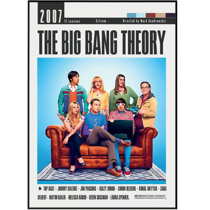 The Big Bang Theory TV show poster — Sheldon Cooper Pasadena minimalist wall art print UK

