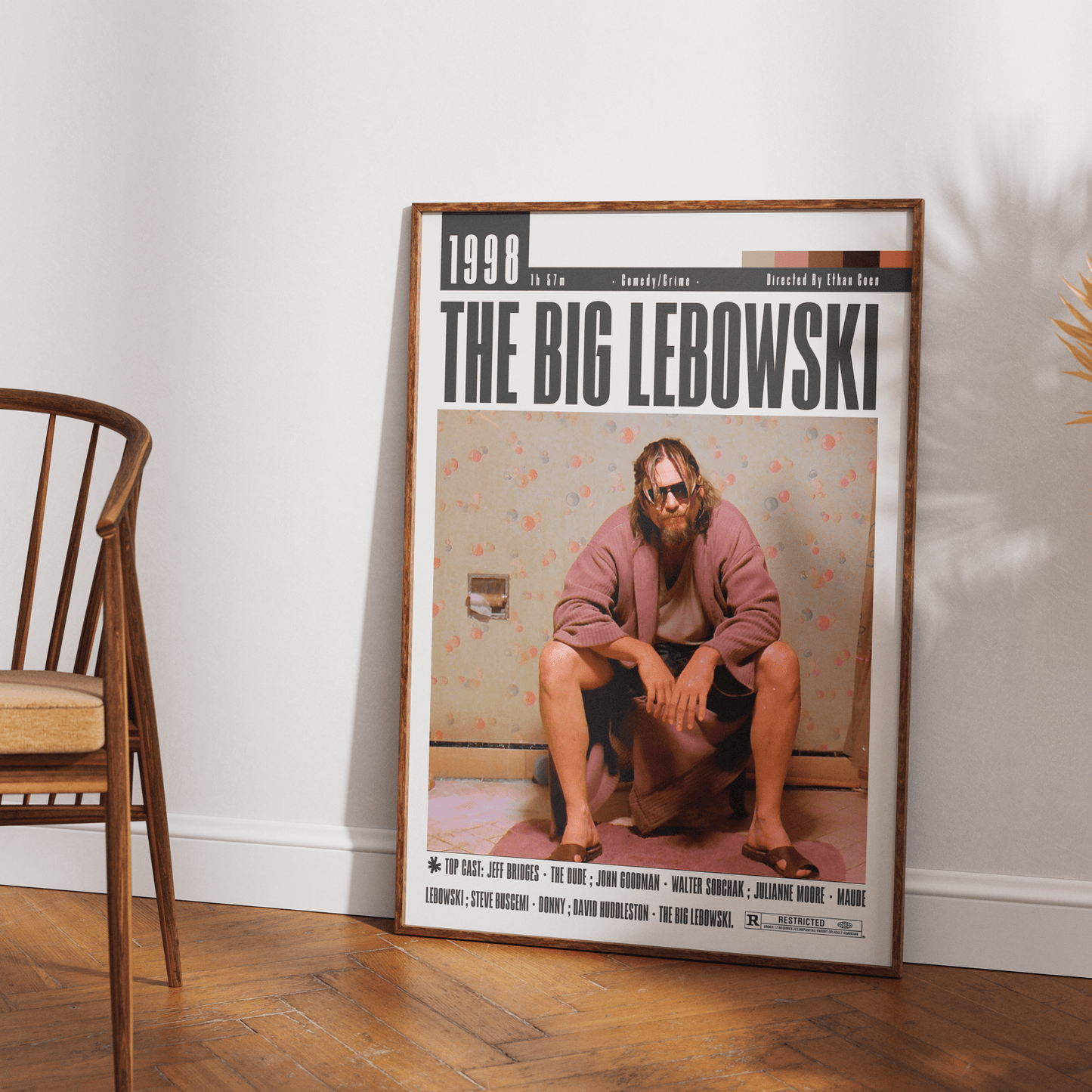 The Big Lebowski 1998 film poster — Coen Brothers The Dude Walter Donny bowling wall art print UK - 98types