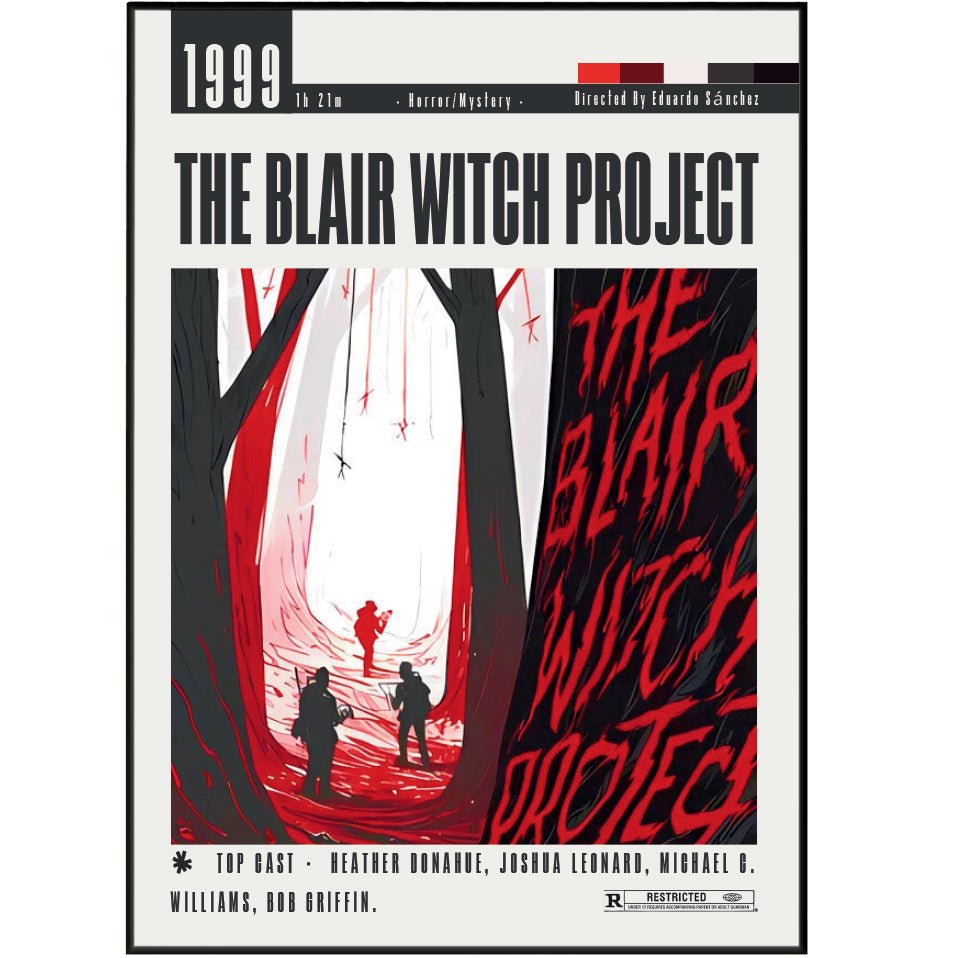 The Blair Witch Project 1999 horror film poster — found footage Burkittsville Blair Witch wall art print UK
