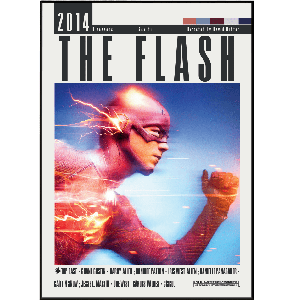 The Flash 2014 CW TV show poster — Barry Allen DC speedster wall art print UK
