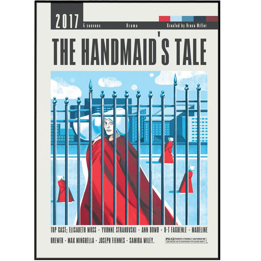 The Handmaid's Tale Hulu TV series poster — Offred Gilead dystopian wall art print UK
