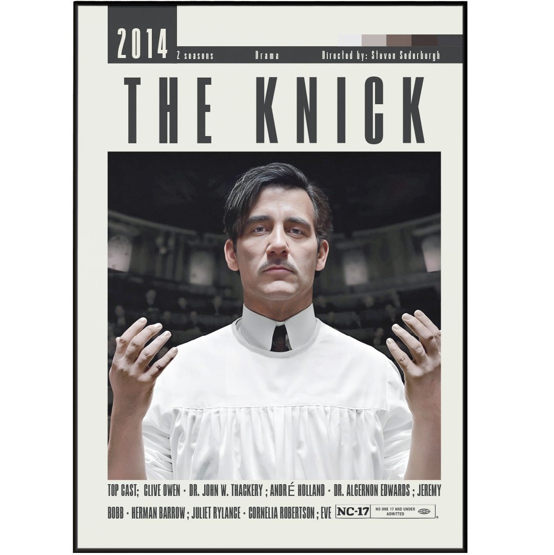 The Knick Cinemax TV series poster — Soderbergh surgical drama wall art print UK
 - 98types