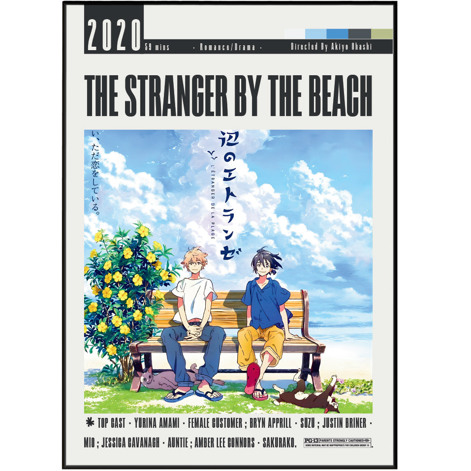 The Stranger by the Beach 2020 anime film poster — BL romance wall art print UK
