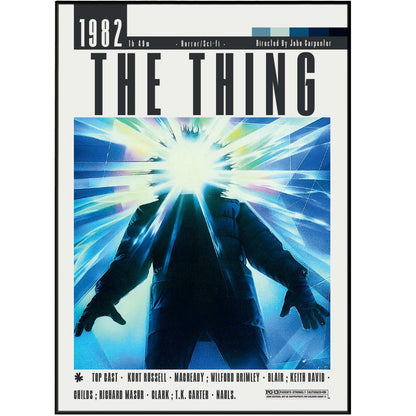 The Thing 1982 horror film poster — John Carpenter Kurt Russell MacReady Antarctic alien wall art print UK