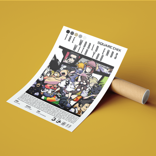 The World Ends with You 2007 game poster — Square Enix Neku Shibuya Reaper's Game JRPG wall art print UK - 98types