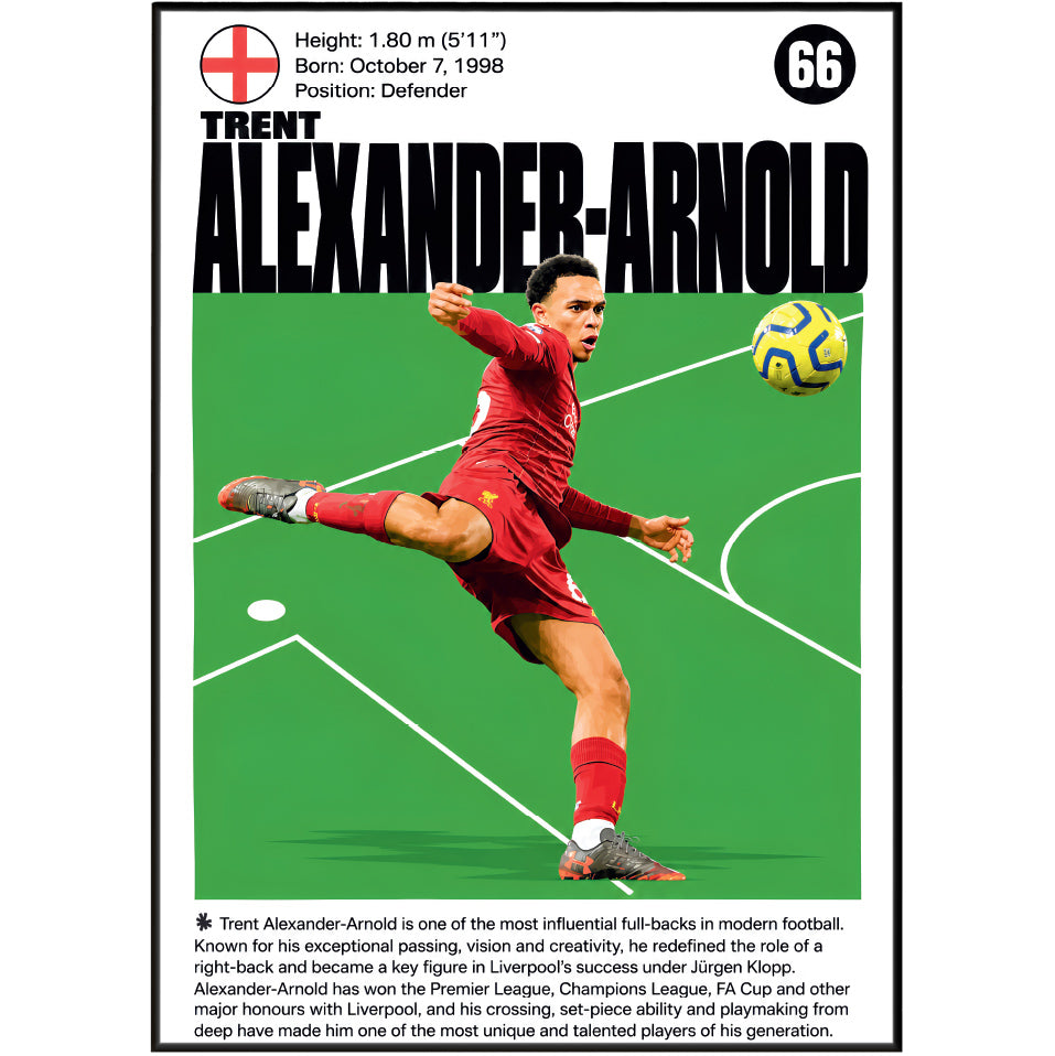 Trent Alexander-Arnold football poster – Trent Alexander-Arnold Football Profile Poster – 98types