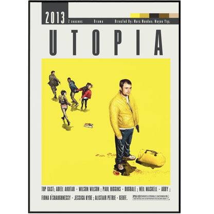 Utopia Channel 4 TV series poster — British conspiracy thriller wall art print UK
