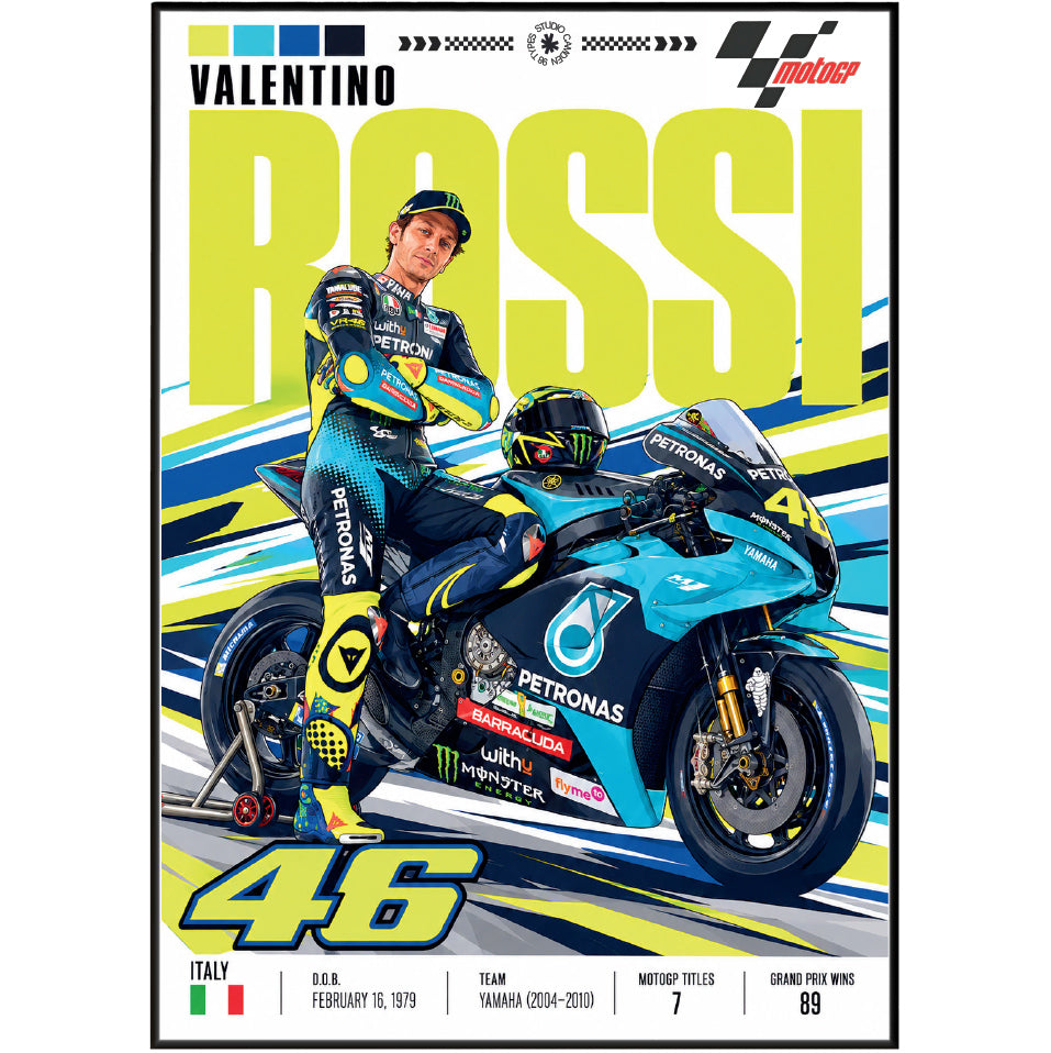 Valentino Rossi The Doctor #46 VR46 MotoGP legend poster