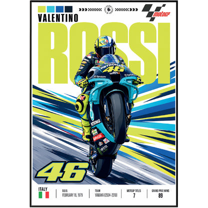 Valentino Rossi The Doctor #46 VR46 MotoGP legend poster