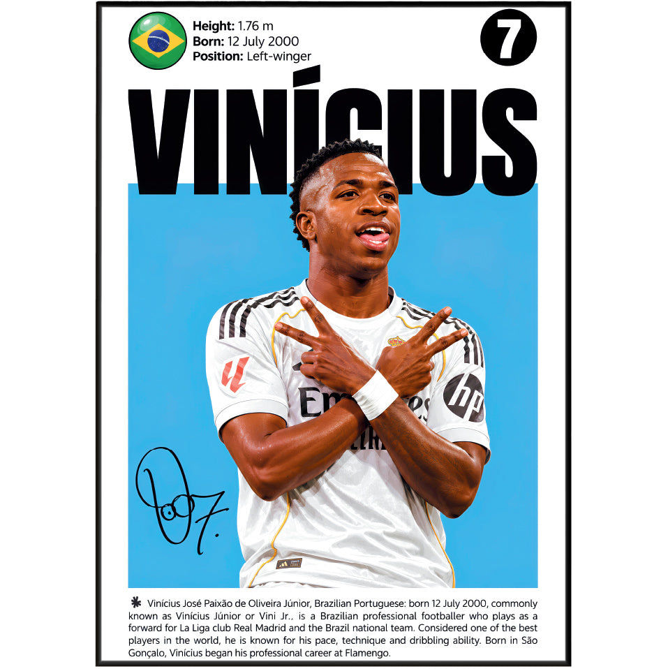 Vinícius Jr Poster poster print UK – 98types