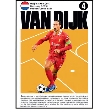 Virgil van Dijk football poster – Virgil van Dijk Football Poster – 98types