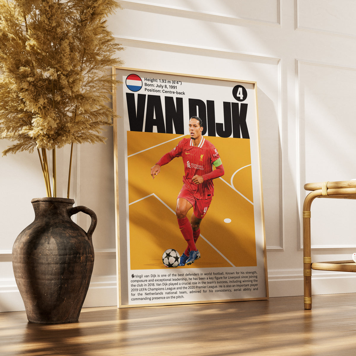 Virgil van Dijk football poster – Virgil van Dijk Football Poster – 98types