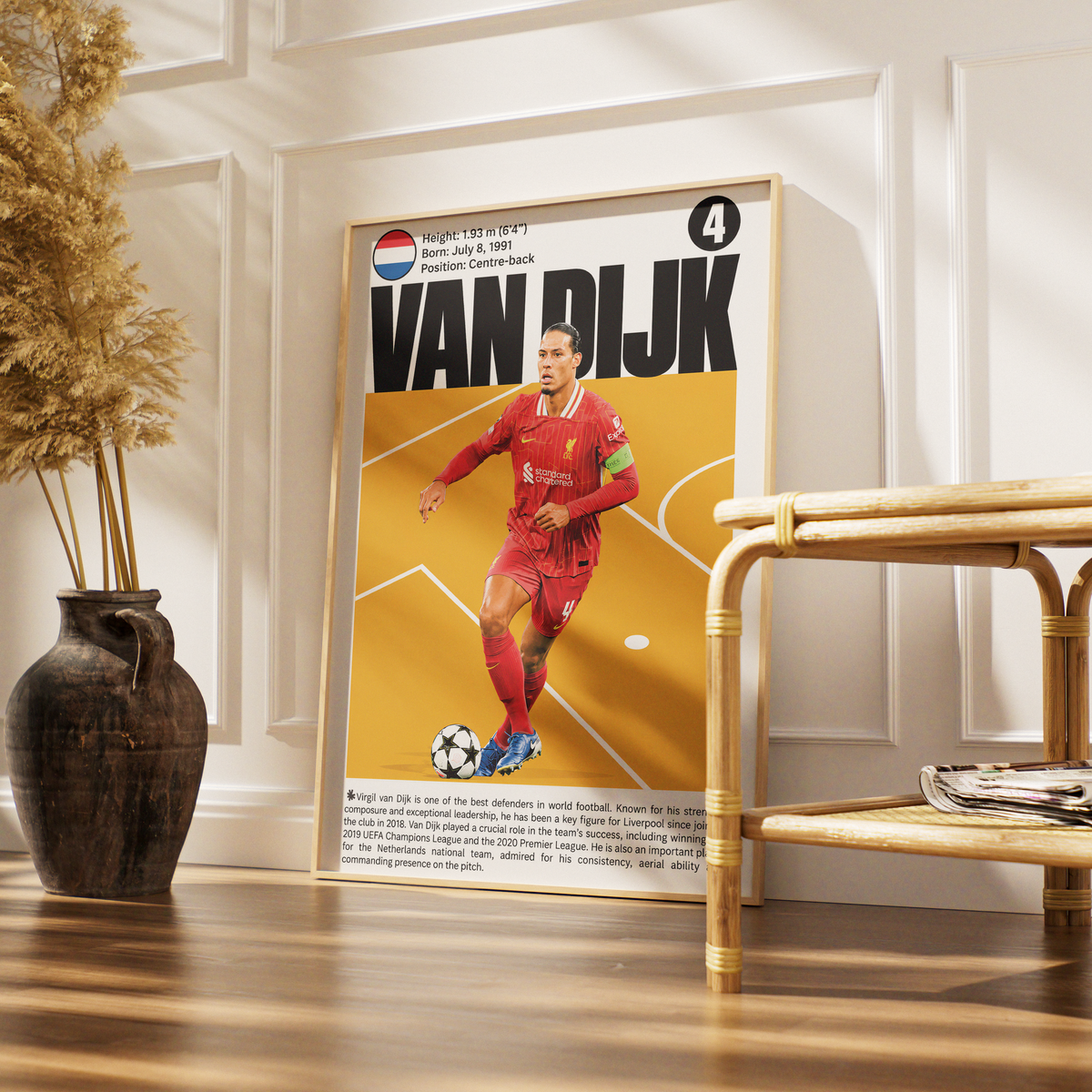 Virgil van Dijk football poster – Virgil van Dijk Football Poster – 98types