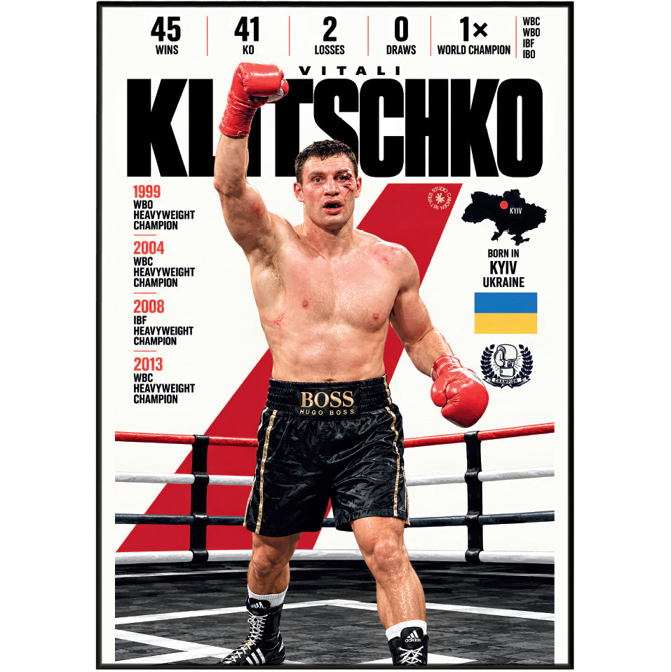 Vitali Klitschko Poster | Dr. Iron Fist | Boxing Wall Art Print