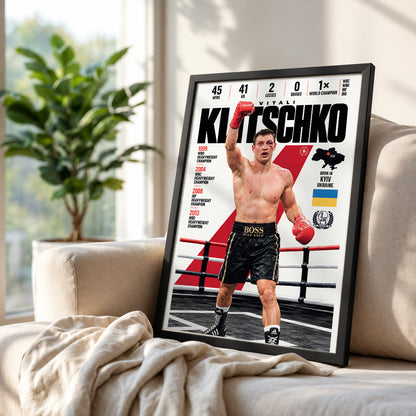 Vitali Klitschko Poster | Dr. Iron Fist | Boxing Wall Art Print