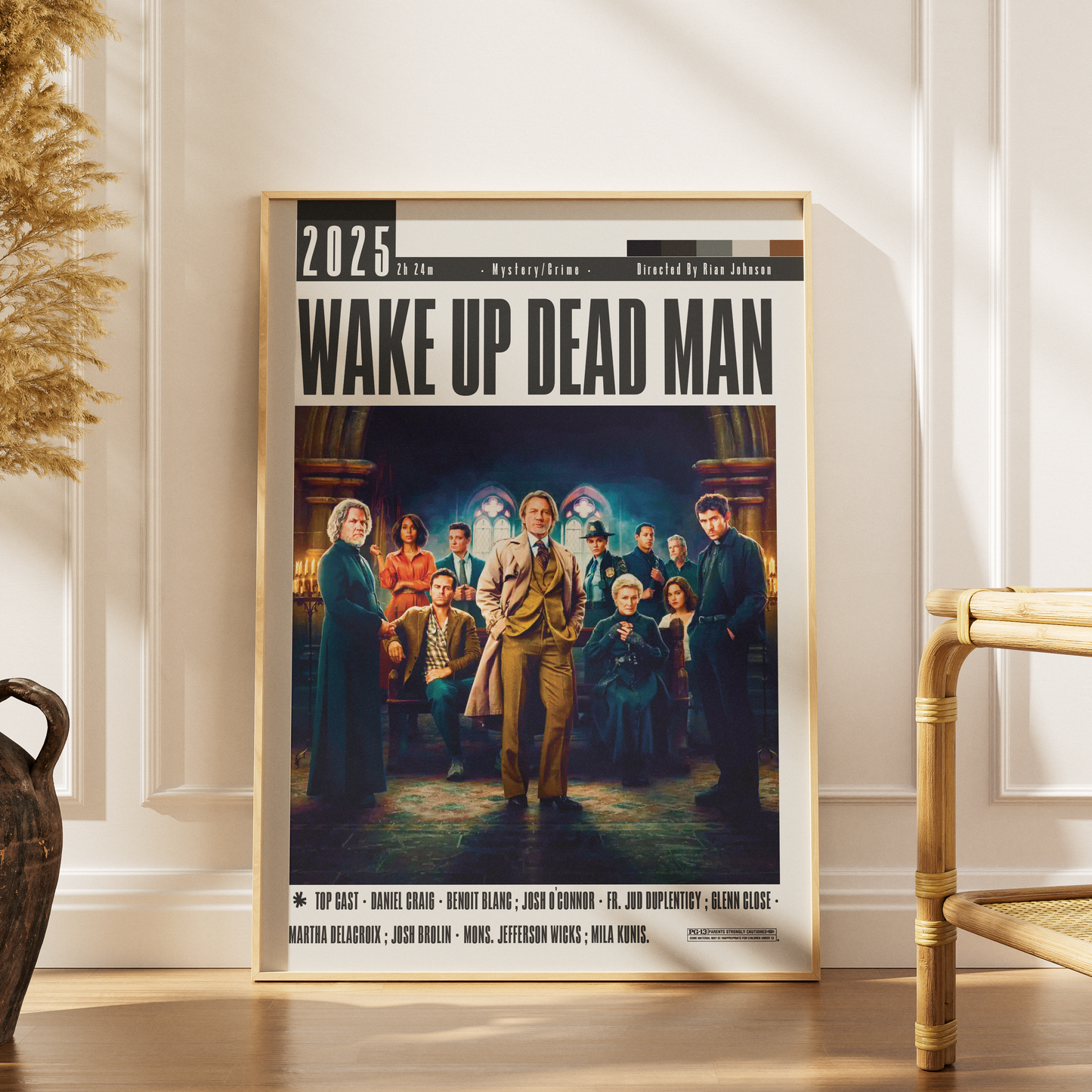 Wake Up Dead Man Knives Out Mystery movie poster art print UK