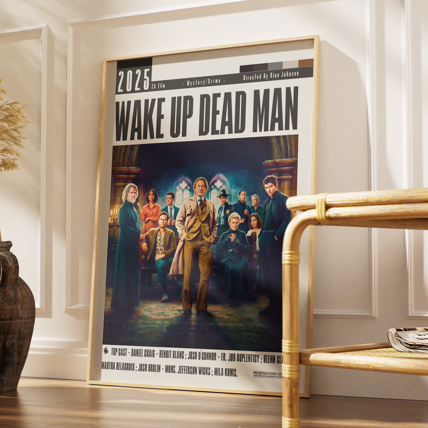 Wake Up Dead Man Knives Out Mystery movie poster art print UK