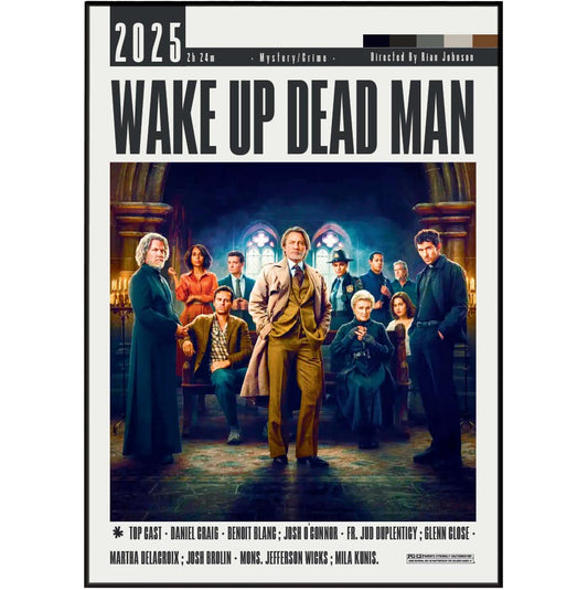 Wake Up Dead Man Knives Out Mystery movie poster art print UK