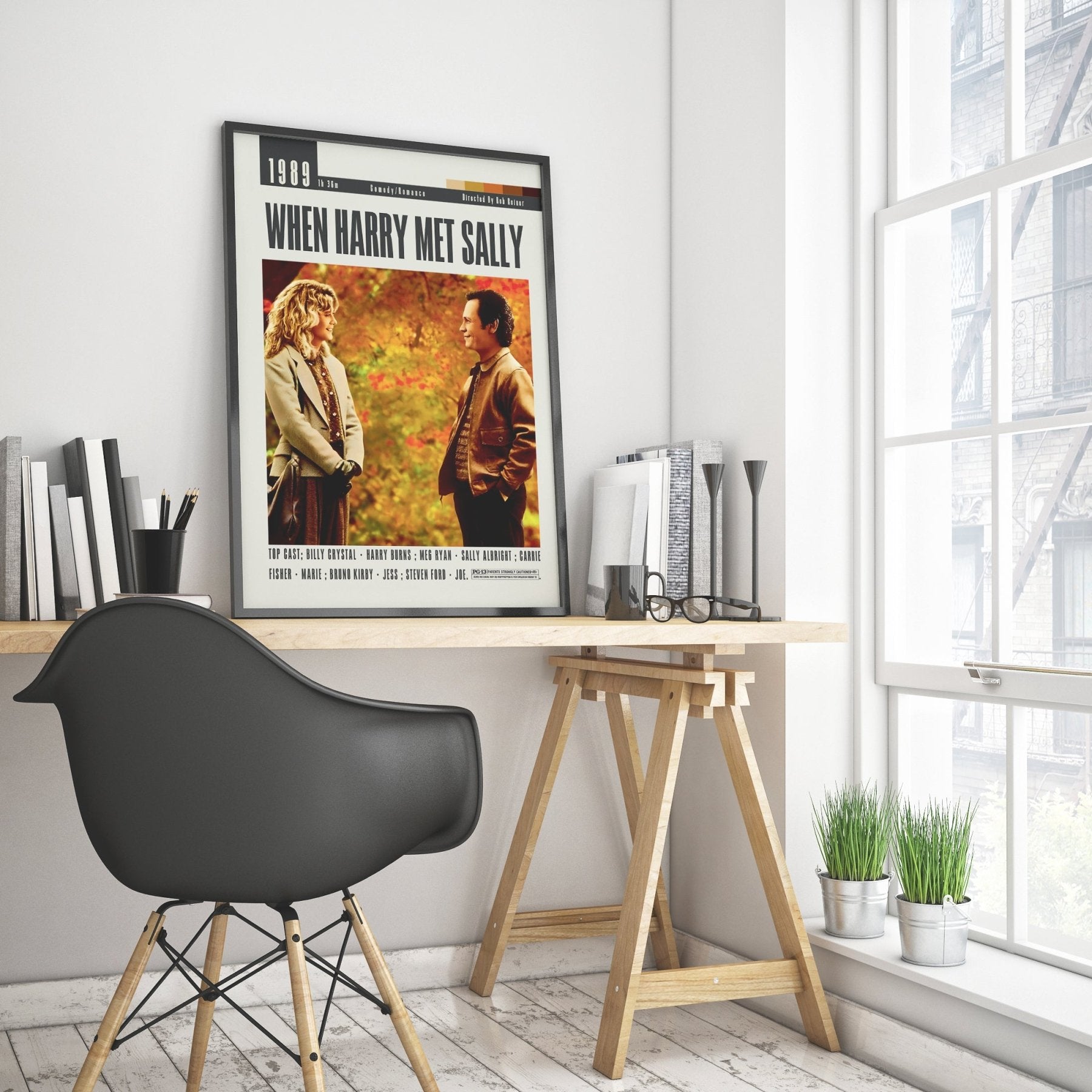 When Harry Met Sally 1989 romantic film poster — Harry Sally Billy Crystal Meg Ryan romcom wall art print UK - 98types