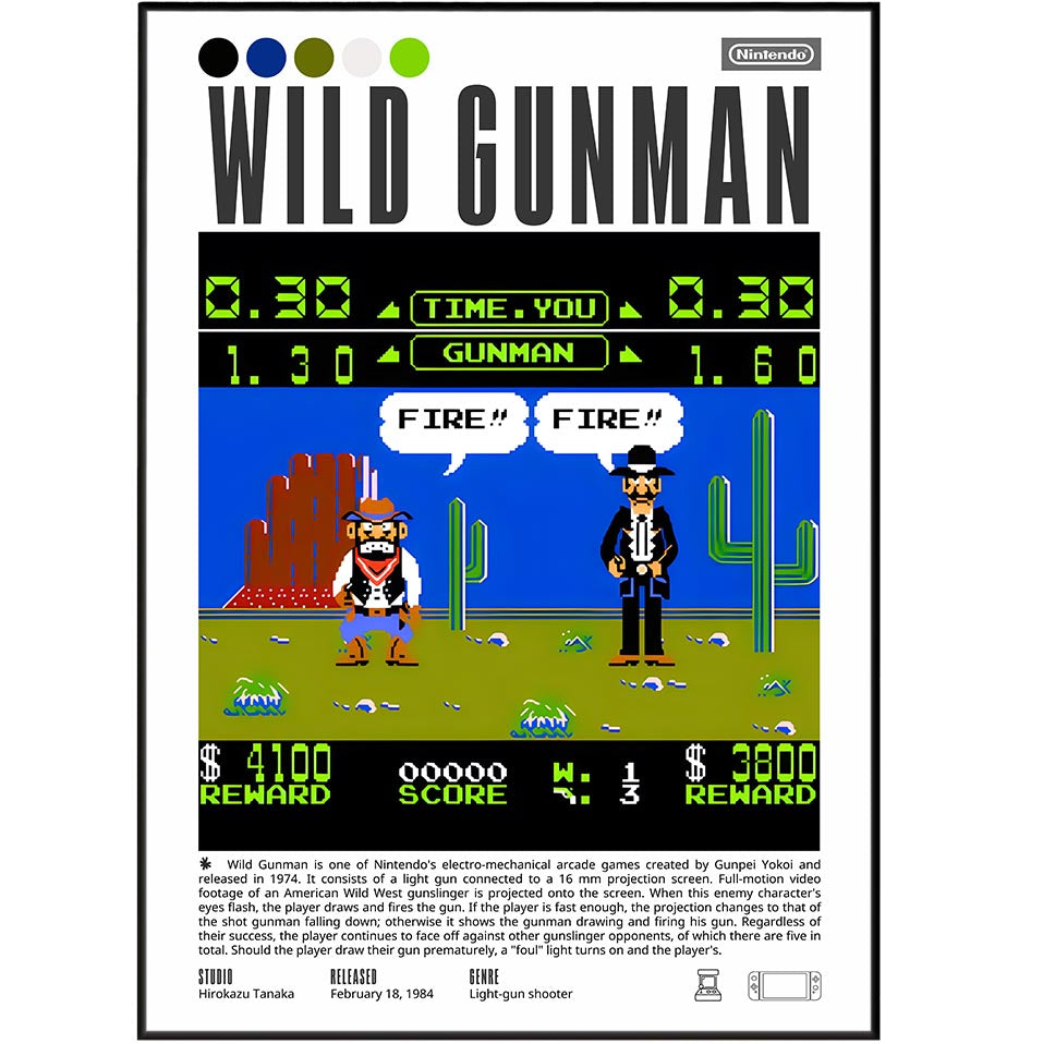 Wild Gunman Video Games Poster