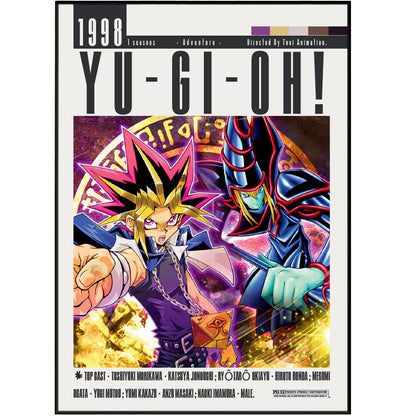 Yu-Gi-Oh 1998 anime poster — Yugi Muto Millennium Puzzle wall art print UK