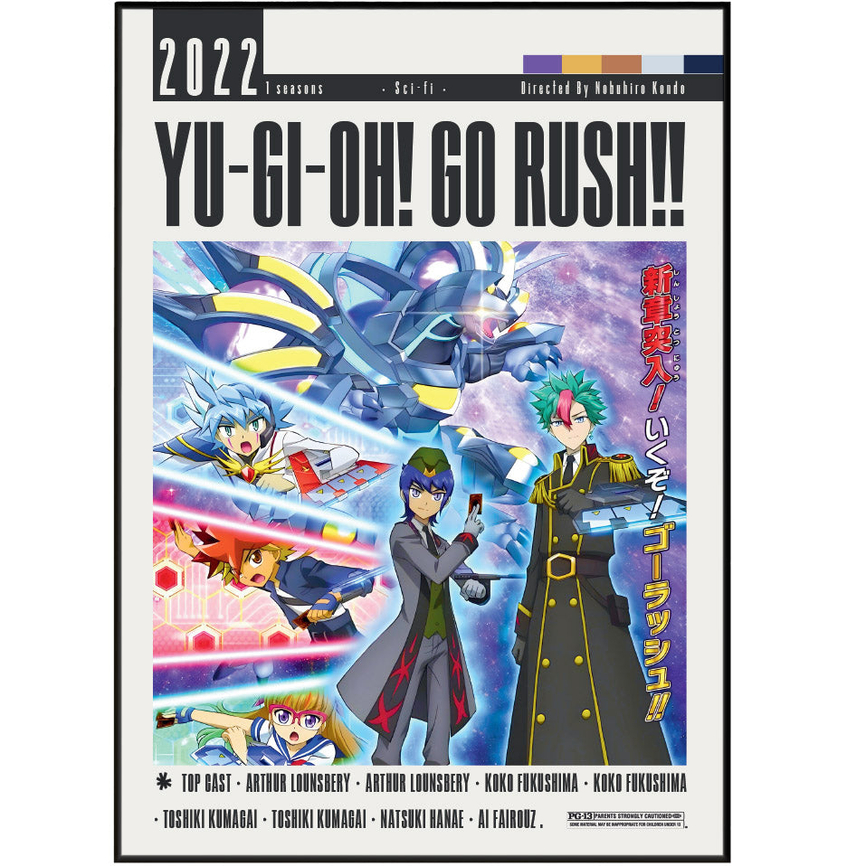 Yu-Gi-Oh Go Rush 2022 anime poster — Yuhi Ohdo alien Rush Duel wall art print UK
