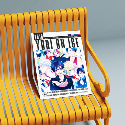 Yuri On Ice anime poster — Yuri Katsuki Victor Nikiforov figure skating wall art print UK