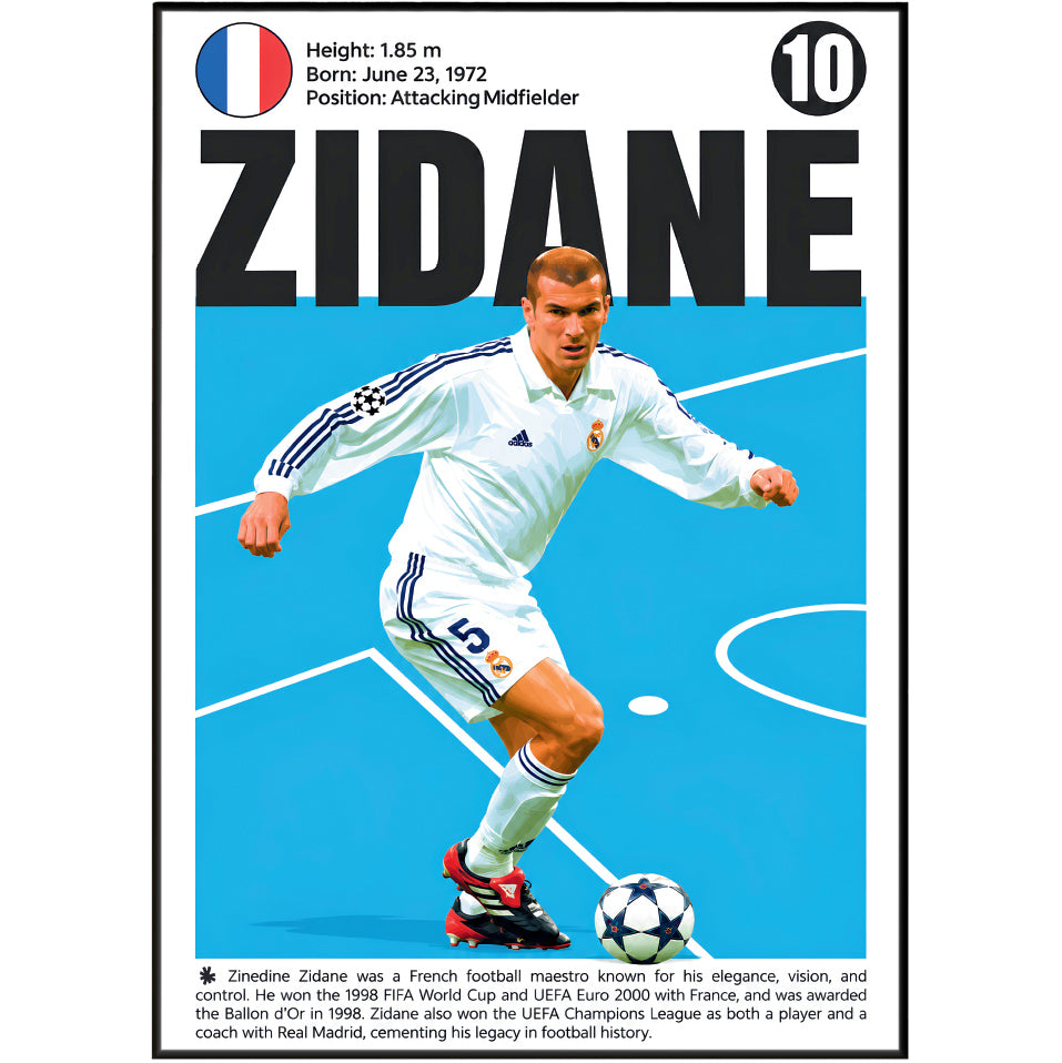 Zinedine Zidane Poster poster print UK – 98types