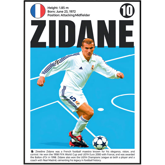 Zinedine Zidane Poster poster print UK – 98types