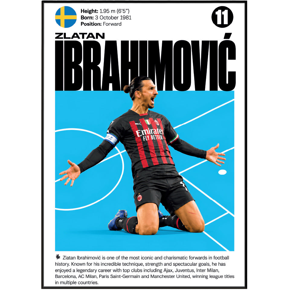 Zlatan Ibrahimović football poster – Zlatan Ibrahimović Football Poster – 98types