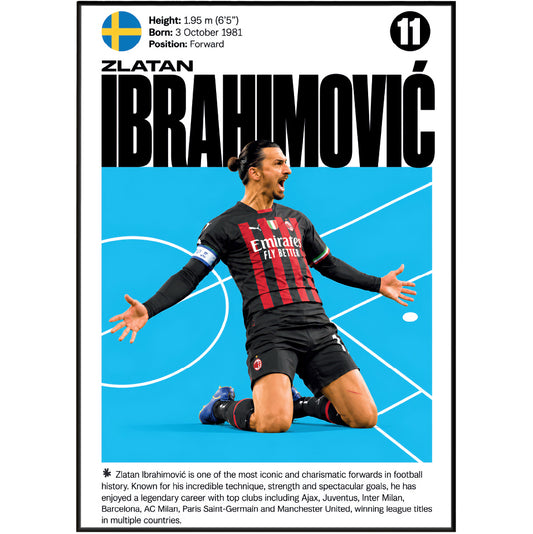 Zlatan Ibrahimović football poster – Zlatan Ibrahimović Football Poster – 98types