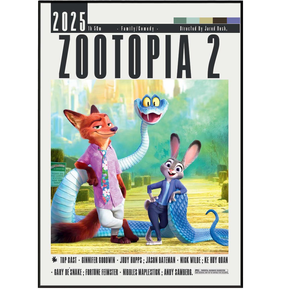 Zootopia 2 2025 animated movie poster art print UK