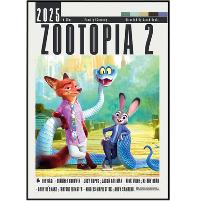 Zootopia 2 2025 animated movie poster art print UK
