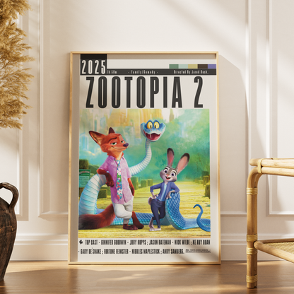 Zootopia 2 2025 animated movie poster art print UK