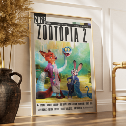 Zootopia 2 2025 animated movie poster art print UK