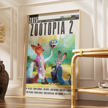 Zootopia 2 2025 animated movie poster art print UK