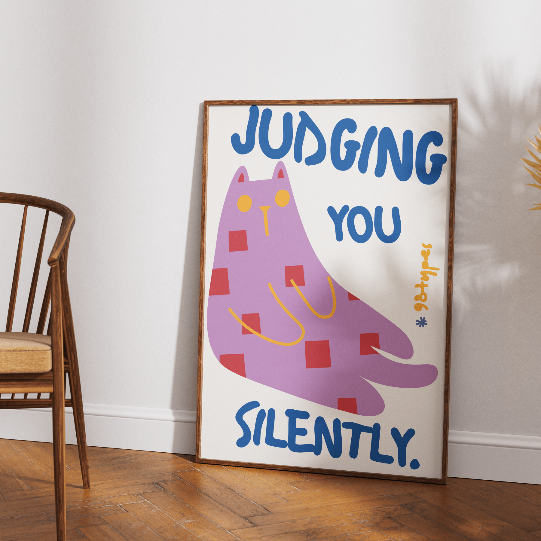 Cat Seating Aesthetic Posters - 98typesAesthetic Animals Poster