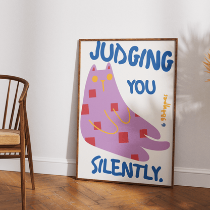 Cat Seating Aesthetic Posters - 98typesAesthetic Animals Poster