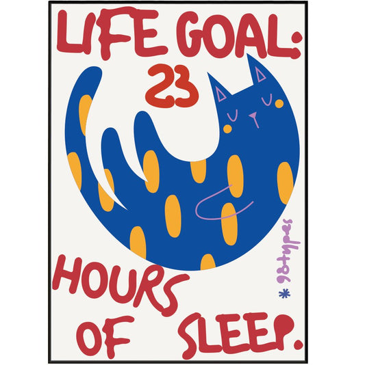 Cat Slepy Aesthetic Posters - 98typesAesthetic Animals Poster