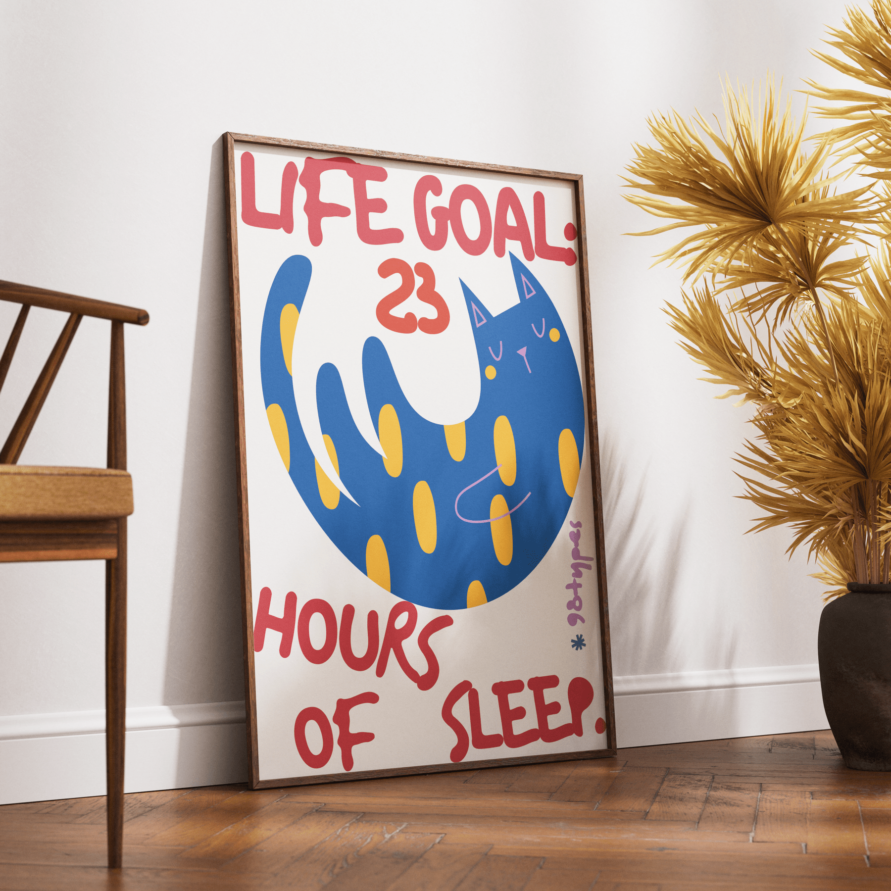Cat Slepy Aesthetic Posters - 98typesAesthetic Animals Poster