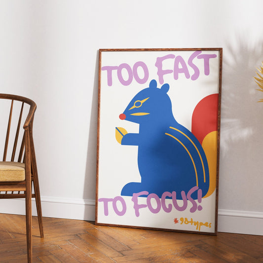 Squirrel aesthetic poster funny squirrel wall art print UK - 98types