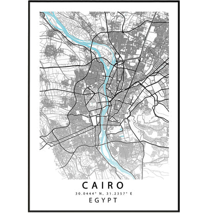 CAIRO Map Print - 98typesAfrica Maps