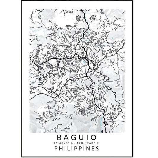 Baguio Philippines Map Print - 98typesAsia Maps