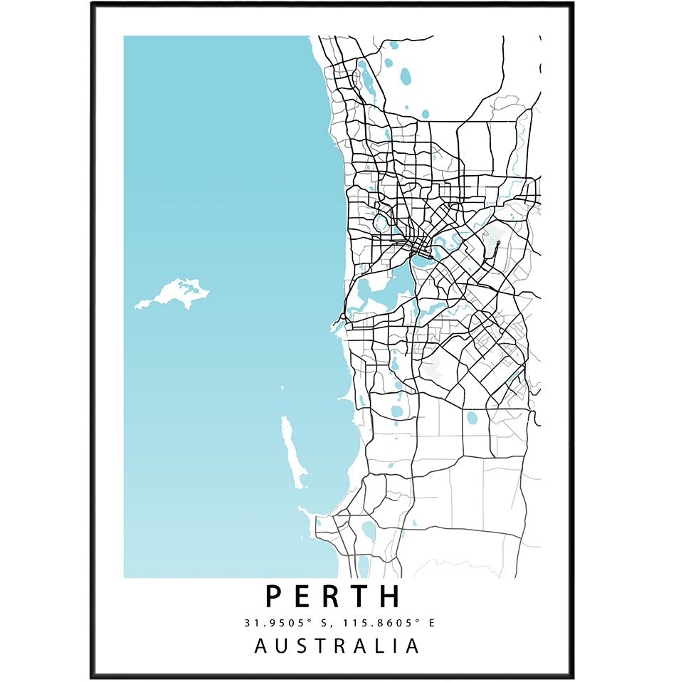 Perth Map City Street - 98typesAustralia Maps