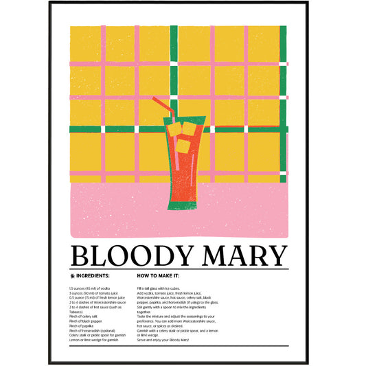 Bloody Mary Cocktail Posters