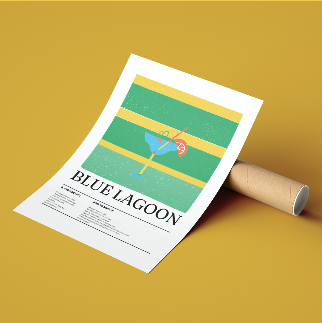 Blue Lagoon Cocktail Posters