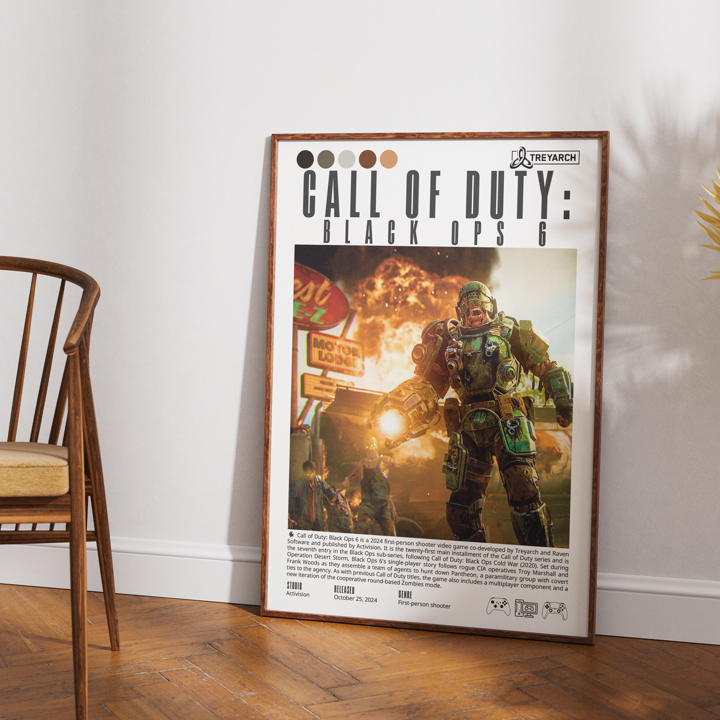 Black Ops 6 2024 FPS poster — Treyarch Gulf War 1991 omnimovement campaign wall art print UK